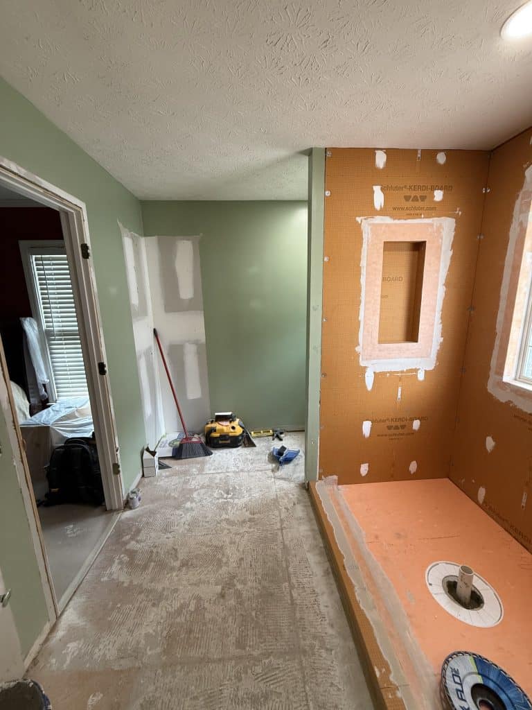 schluter shower installation