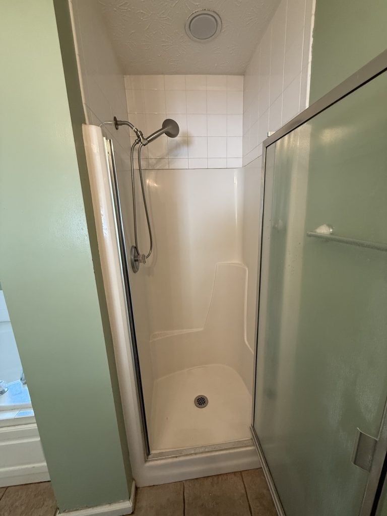 shower before bathroom renovation
